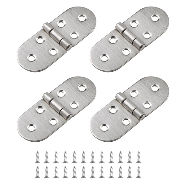 Pack of 4 180 Degree Hinges Folding Round Folding Hinge