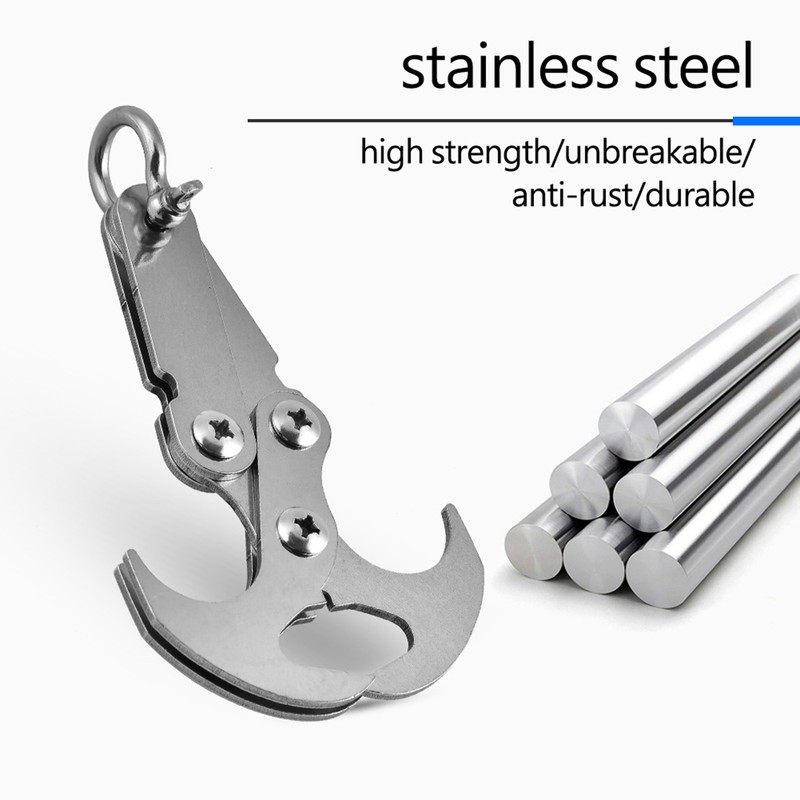 Outdoor Stainless Steel Multi Function Tool Folding Grappling Hook Climbing
