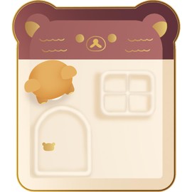 San-X Rilakkuma "Nice House" Lovely House Komoro Storage TC09101 Size (H x W x D): 4.9 x 4.3 x 1.7 inches (125 x 110 x 44 mm), Ceramic