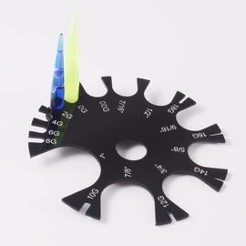 "Black Acrylic Wire Gauge Measuring Tool 1mm-25mm Wire Gauge Thickness Gauge Measurement Tester Ruler Gauge Measurement Wheel Gauge Diameter Tool