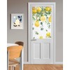 Azoamafa Lemon Door Curtain Blackout, Summer Farm Eucalyptus Leaf Lemon