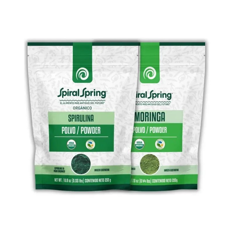 Alga Spirulina Maxima + Moringa Polvo Spiral Spring Orgánica