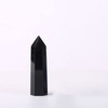 POWERTONE Natural Obsidian Gemstone Point, Hexagonal Column, Weight: 1.1 -