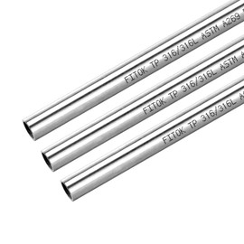 FITOK 316/316L Stainless Steel Seamless Tubing 3/8" OD × 0.035" Wall × 40" Length Tube Annealed ASTM A269 (3pcs)