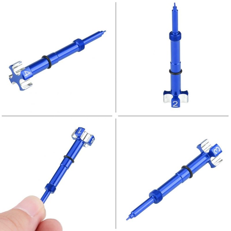 Motorcycle Carburettor FCR Carb Air Fuel Mixing Screws (Blue)