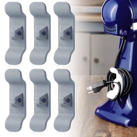 Cord Organizer for Appliance Grey - Kitchen Appliance Cord Organizer Stick On, Cord Holder Wrapper for Appliance Usefull Home Essentials Gadgets, Kitchen Must Have Appliance Accessories for Countertop