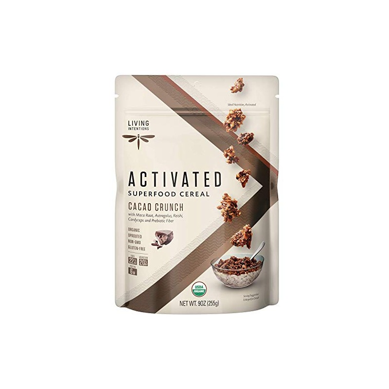 Living Intentions Organic Superfood Cereal – Cacao Crunch – NonGMO
