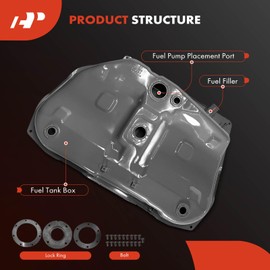 A-Premium Fuel Tank with Lock Ring & O Ring Compatible with Toyota Camry 1987-1991 & Lexus ES250 1990-1991, Gas, Replace# 7700139285, 7700139295