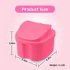 Aczyqws Denture Bath Case Portable Orthodontic Dental Retainer Box False