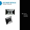 TRQ Chrome Power Window Switch Pair Set of 2 for