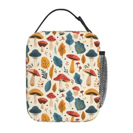 MOIKEN Boys Lunch Box Kids,Mushroom Girls Insulated Lunch Bag Reusable Work Lunch Tote Box Bag for Women Men and Adults, Large, 2064B
