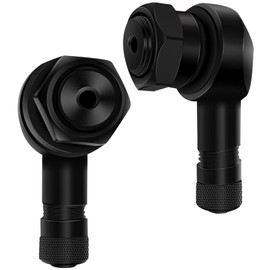 JatilEr Motorcycle Angle Valve, 2 Pieces, Tyre Valve, 90 Degree Metal Valves, Rim Valve Extension Adapter, Aluminium Alloy Motorcycle Valves with Rubber Seal for Car, Motorcycle, Bicycle