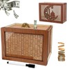 [2024 New] Cash Vault Wooden Savings Box, Piggy Bank for