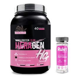 Proteína+ Colágeno Heragen 1kg + Glúteo Peptona Rule 1
