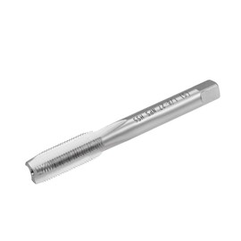 sourcing map Machine Tap, 1/8-27 NPS Pipe Tap 3 Straight Flutes High Speed Steel Screw Thread Threading Tapping Tool