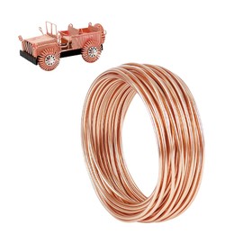 9 Gauge 3mm Rose Gold Aluminum Craft Wire,50 Ft/15m Bendable Metal Crafting Wire for Sculpting,Bike Modelling Skeleton Crafting Floral Making Wire,Jewelry Making Wire,Binding Wire Xmas Wreath Wire