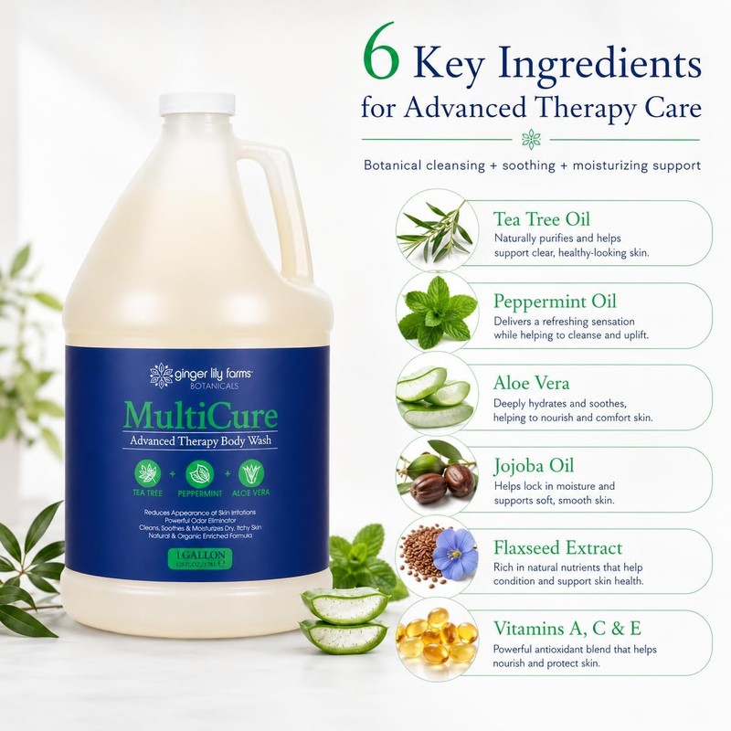 Ginger Lily Farms Botanicals MultiCure Gel Corporal Terapia Avanzada Árbol
