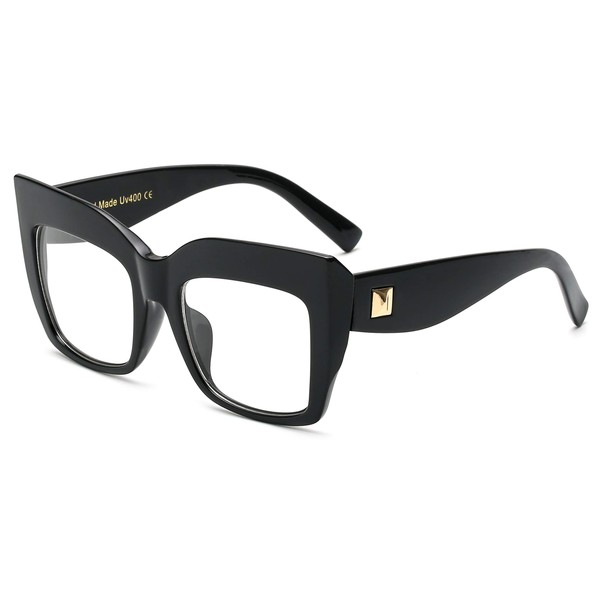 FEISEDY Square Oversized Glasses Frame Eyewear Women B2475