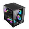 M-ATX/ITX Tower PC Case,Capable of Fitting 7 Fans,5 ARGB Fans