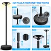 NULTRUMA Street Lights Pole Outdoor with Detachable Base, Water or