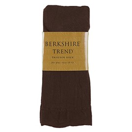 Berkshire womens Trend Opaque - Sandalfoot 6424 Trouser Sock, Chocolate Kisses, Queen Plus