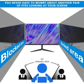 COKOVI 15.6 Inch 16:9 Peeping Prevention Filter for PC Monitor, Display, Laptop, PC Filter, Anti-Glare, Privacy Filter, Anti-Glare, Screen Protection, Double-Sided, Easy to Install and Remove (1, 15.6