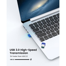 K&ZZ 32GB USB Flash Drive 3.0 with Lanyard 2 Pack 32 GB USB 3.0 Thumb Drive Ultra High Speed Small Memory Stick 32GB USB Drive Pendrive, Blue