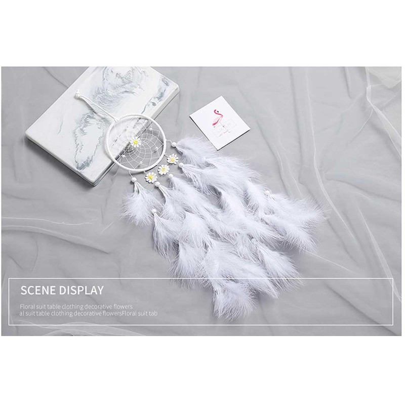 Dream Catcher Wall Hanging Feather Decoration, Hand Knitted, Dream Network,