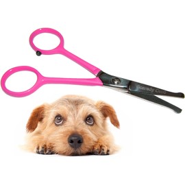Tiny Trim 4.5" Ball-Tipped Scissor for Dog, Cat and all Pet Grooming - Ear, Nose, Face & Paw - Scaredy Cut's small Safety Scissor