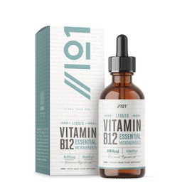 Vitamin B12 Liquid Drops 3000mcg - 60ml (2 Months Supply) - High Strength Methylcobalamin Supplement - Vegan & Vegetarian Friendly - by Alpha01