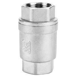 Check Valve, 3/4" Check Valve, Air Check Valve, DN20 3/4" Vertical Check Valve, Stainless Steel Bi-Directional Valve, Silver, 3/4" Standardized Thread, Water Return Prevention, Durable, Petroleum Chemical