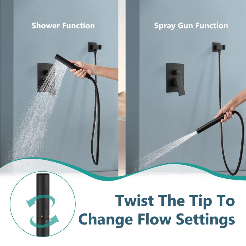 Aolemi Shower Faucet Set, High Pressure Shower System with 2-in-1
