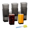 Goldmeet 20oz Unbreakable Plastic Drinking Glasses (Set of 8) -
