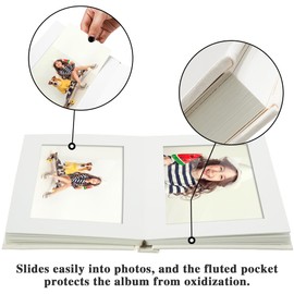 Vienrose - Álbum de fotos pequeño de 4 x 6 pulgadas para 20 fotos, portada de lino con espacio de escritura, ideal para álbumes de bodas, libros de bebé y diarios de viaje