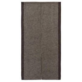 Sunny day fabric Noren Slub Line 85cm Wide x 170cm Length Brown 100% Cotton Sideline Two Tone