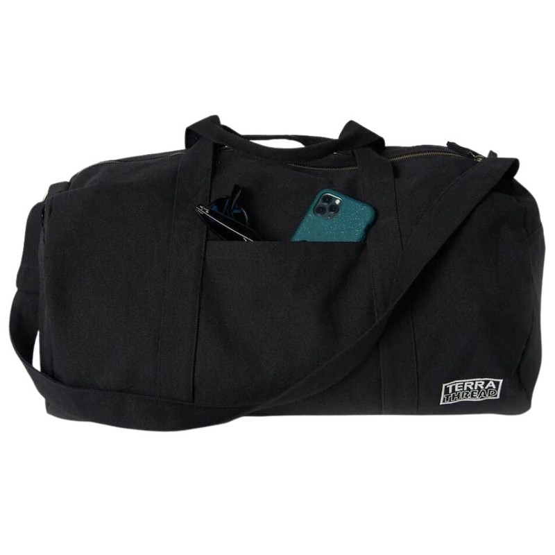 Terra Thread Organic Cotton Bumi Duffle Bag, Olive Green