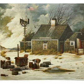 Charles Wysocki "Peddler's Hope Chest" Newly FRAMED Art Americana Rural