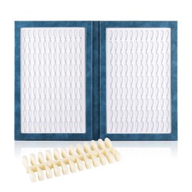 NMKL38 216 Nail Color Display Book with 240 Nail Tips,Professional Nail Color Swatches Book for Nail Polish UV Gel,Nails Salon