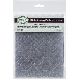 Creative Expressions Twill Weave-3D Embossing Folder, Translucent, 5 3/4 x 7 1/2 inches