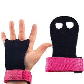 Leather Sports Gloves | Grey/Black Protects Hand, Palm, Wrist - Kids/Adult Gloves, Accessories for Sports, Fitness, Crossfit, Weights (Black, L)