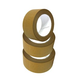 3 x Rolls of Kusnezov Paper Packing Tape 50 m x 50 mm Brown 120 µm