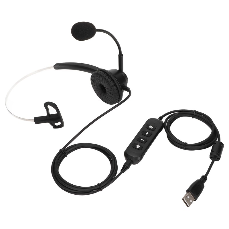 H360‑3.5‑U901 Single Ear Customer Service Headset Adjustable Volume Mute Unilateral