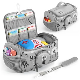 Carrying Case Compatible with Little Tikes for Story Dream Machine Books Starter Set, Storage Carrier Bag for Little Tikes for Storytime Audio Play Real for Littles Character Collection (Checkered)