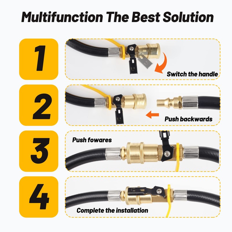 Bbcuepro 12FT RV Propane Quick Connect Hose - Quick Disconnect