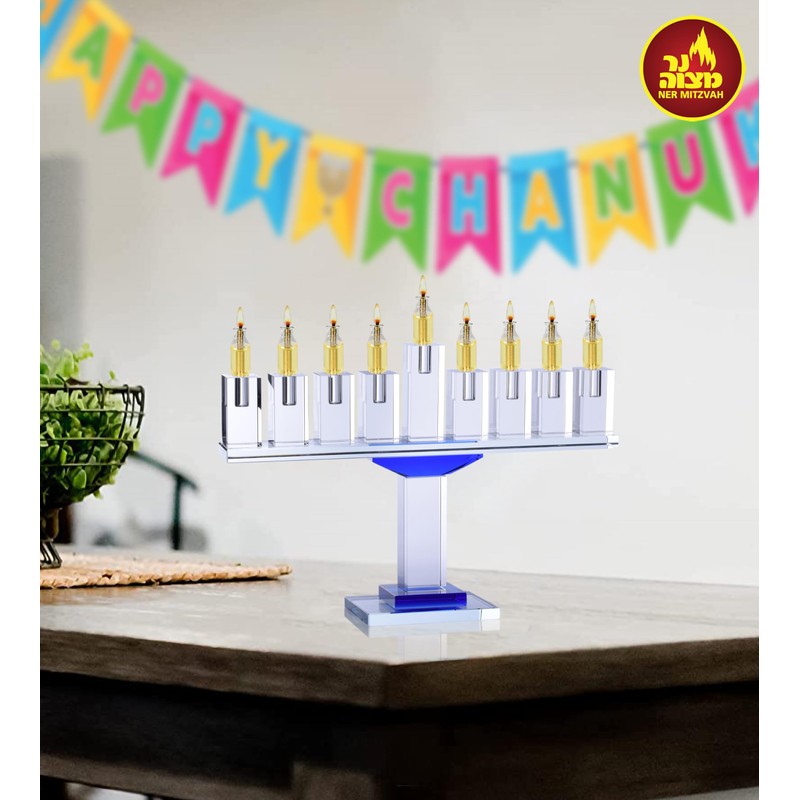 Ner Mitzvah Pre Filled Hanukkah Menorah Oil Cups, 100% Olive