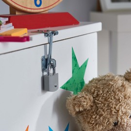 Yale - YE3B/38/119/1/GR Standardsicherheit 38 mm Aluminium Vorhängeschloss - Grau - offener Häutchen mit offenem Stahl - 3 Tasten