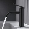 KENES Bathroom Faucet Black, Single Handle Matte Black Bathroom Sink