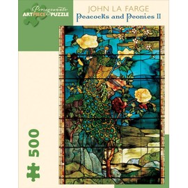 Lafarge/Peacocks & Peonies 500 Piece Puzzle Jigsaw Puzzle 9 x 11in
