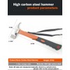 Camping Hammer Heavy Duty with Tent Stake Remover,12" high Carbon