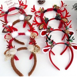 Christmas Hair Accessory: Creative Elk Antler Headband Free Size/4 10ea